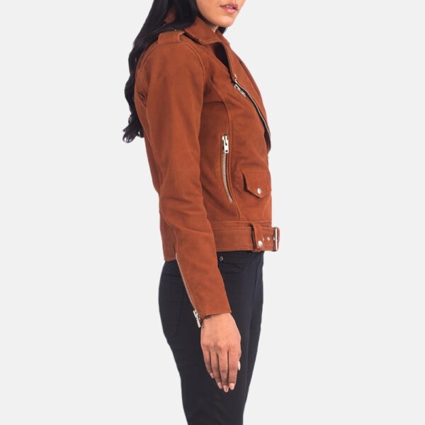 Brown Suede Alison Biker Jacket