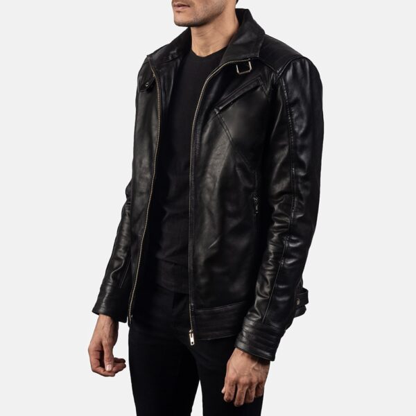 Classic Black Leather Biker Jacket - The Legacy