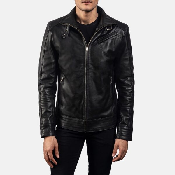 Classic Black Leather Biker Jacket - The Legacy