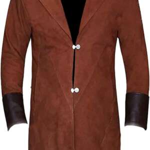 Men's Firefly Malcolm Reynolds Suede Leather Trench Coat Costume