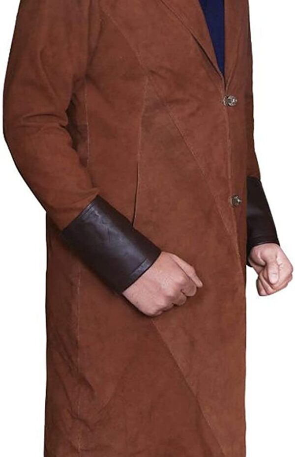 Men's Firefly Malcolm Reynolds Suede Leather Trench Coat Costume