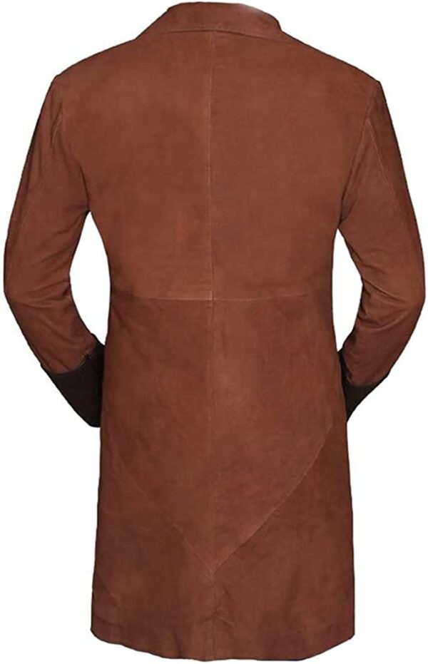 Men's Firefly Malcolm Reynolds Suede Leather Trench Coat Costume