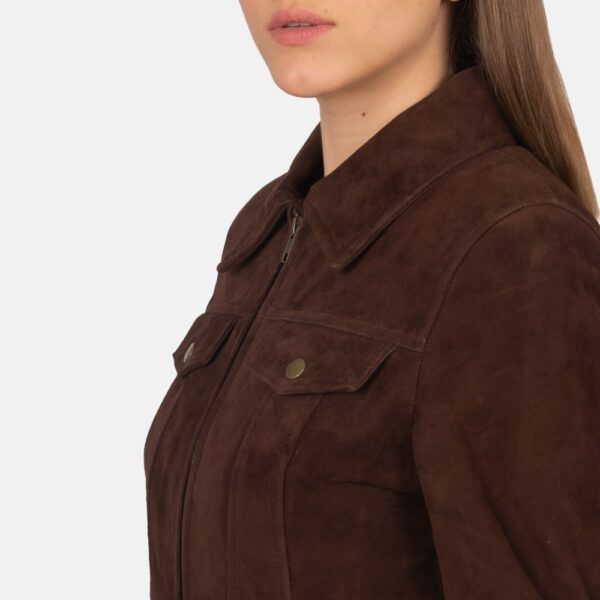 Suzy Mocha Suede Truck Style Jacket