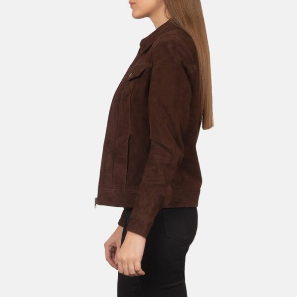 Suzy Mocha Suede Truck Style Jacket