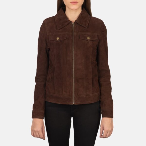 Suzy Mocha Suede Truck Style Jacket