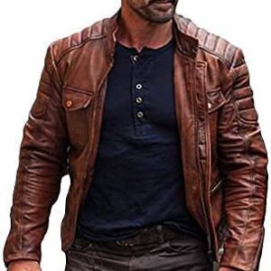 The Boss Level Brown Leather Jacket for Men