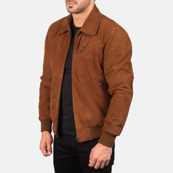 Tomchi Suede Leather Jacket in Tan