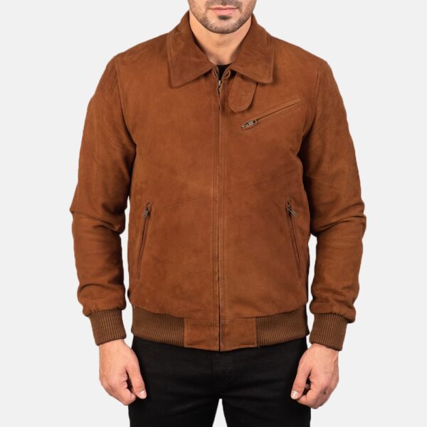 Tomchi Suede Leather Jacket in Tan