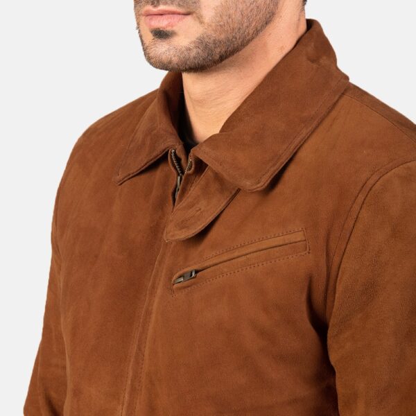 Tomchi Suede Leather Jacket in Tan