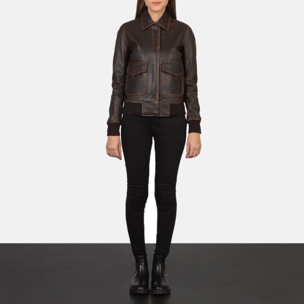 Westa Brown Leather A-2 Bomber Jacket