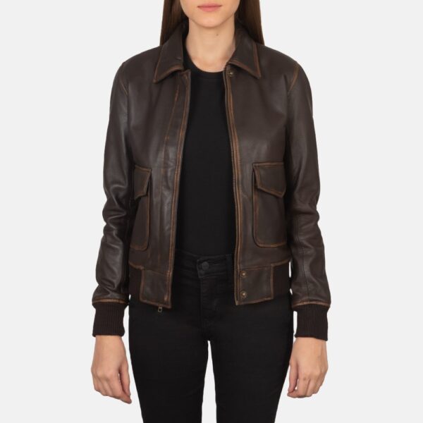 Westa Brown Leather A-2 Bomber Jacket