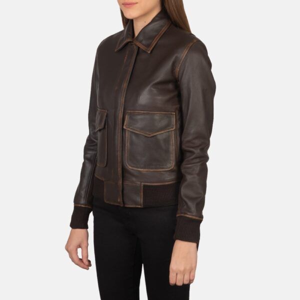 Westa Brown Leather A-2 Bomber Jacket