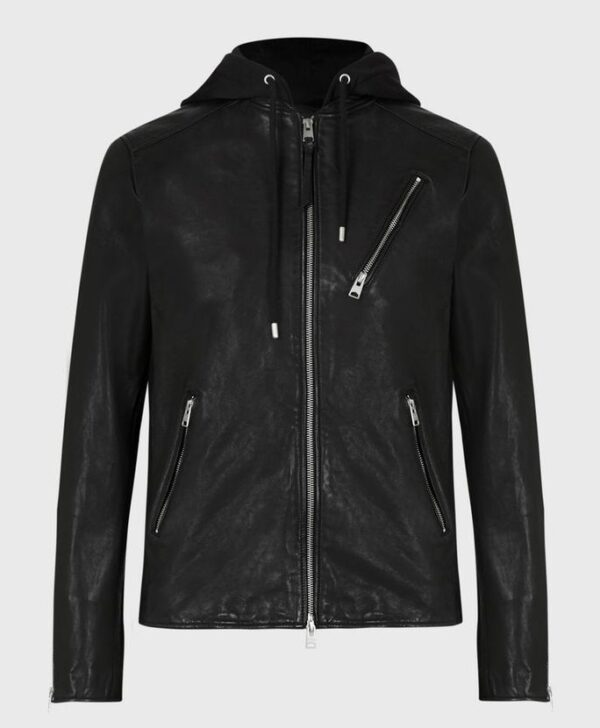 Harwood Leather Biker Jacket for Men