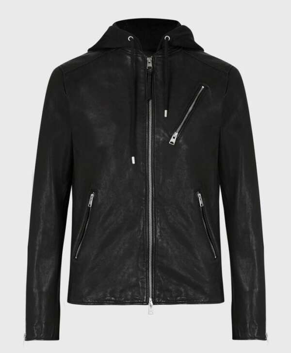 Harwood Leather Biker Jacket for Men