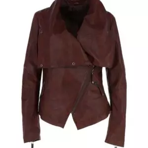 Redefining Style Women's Oxblood Biker Leather Jacket